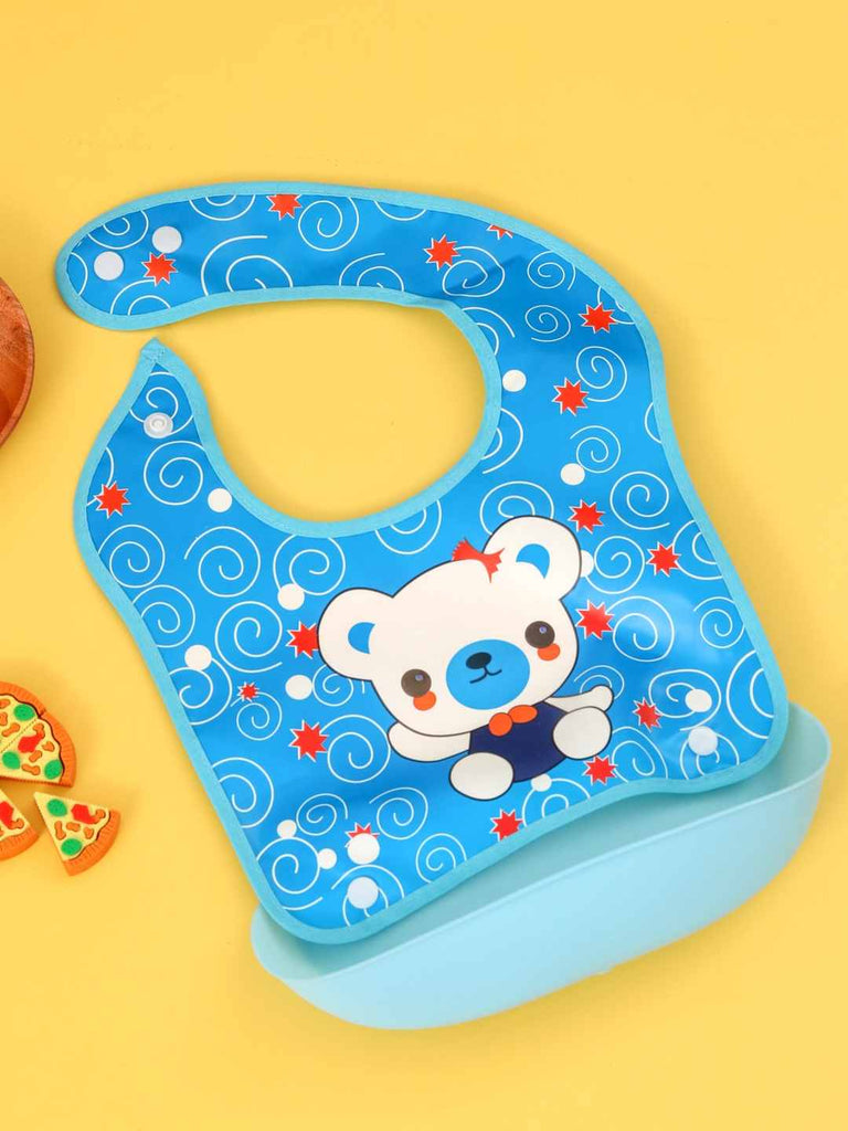 BubblyBearBabyBib_BlueWaterproofBibwithPlayfulBear_SpillCatcher-CreativeView