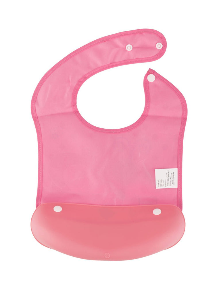 Butterfly Best Friend Baby Bib with Polka Dot Design and Catch Pocket – Front View