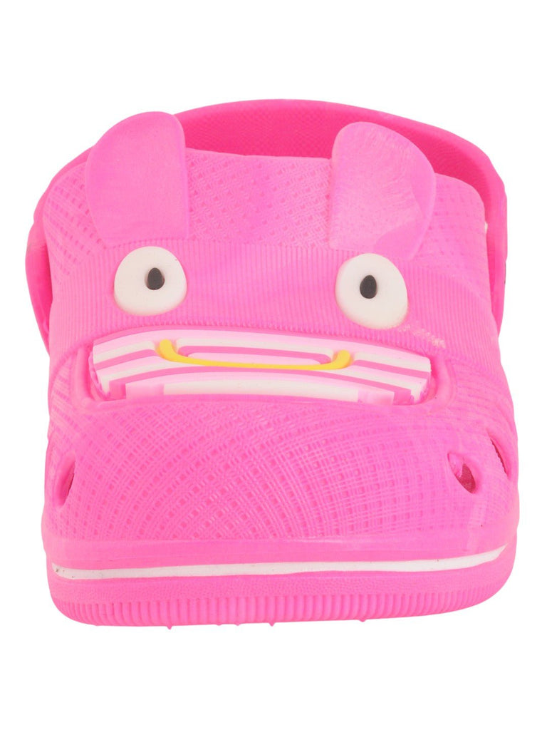 Car Theme Rubber Clogs for Girls - Dark Pink zoom view