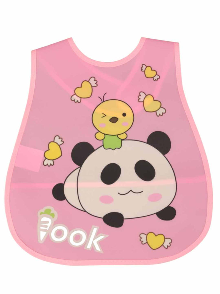 YellowBeeInfantBib_Panda_ChickDuowithFloatingHearts-FrontView 1