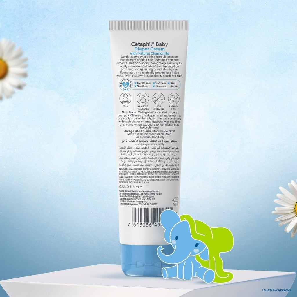 Cetaphil Baby Diaper Cream for All Skin Types - Back View.