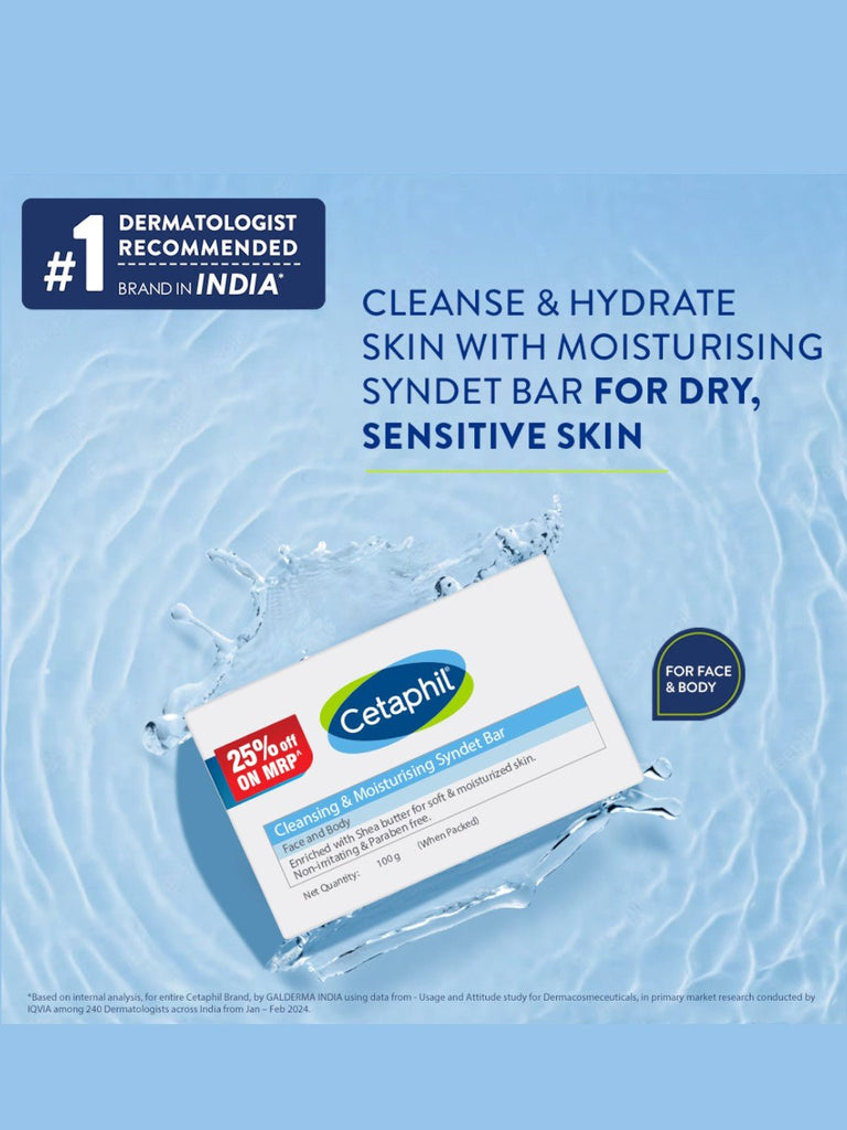 Cetaphil Cleansing & Moisturising Syndet Bar Combo - cleanse & hydrate 