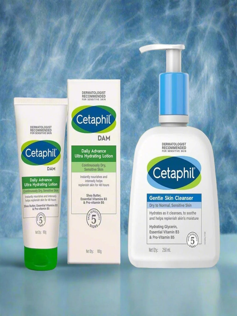 Cetaphil Gentle Skin Cleanser 250ml and Daily Advance Ultra Hydrating Lotion 100g Combo