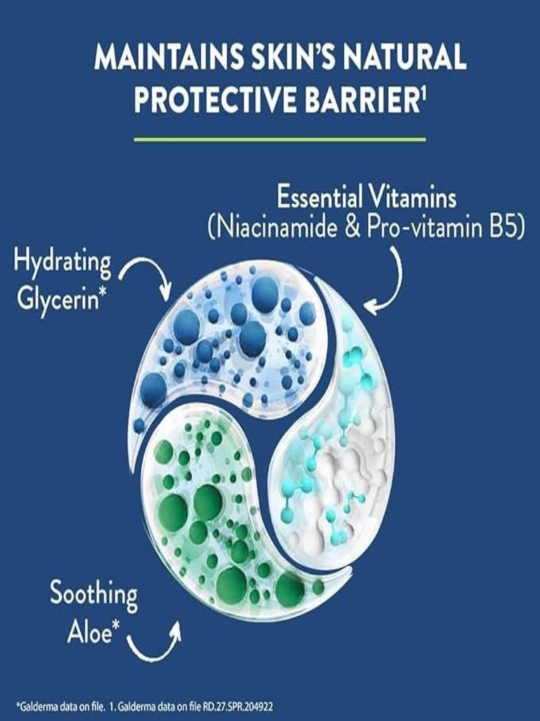 Visual representation of the ingredients and their benefits in maintaining the skin's natural protective barrier.