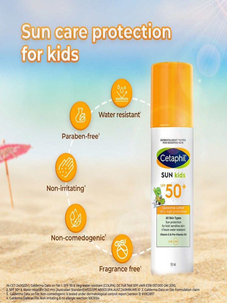 Cetaphil Sun Kids SPF 50 Liposomal Lotion  Sun Care Protection For Kids.