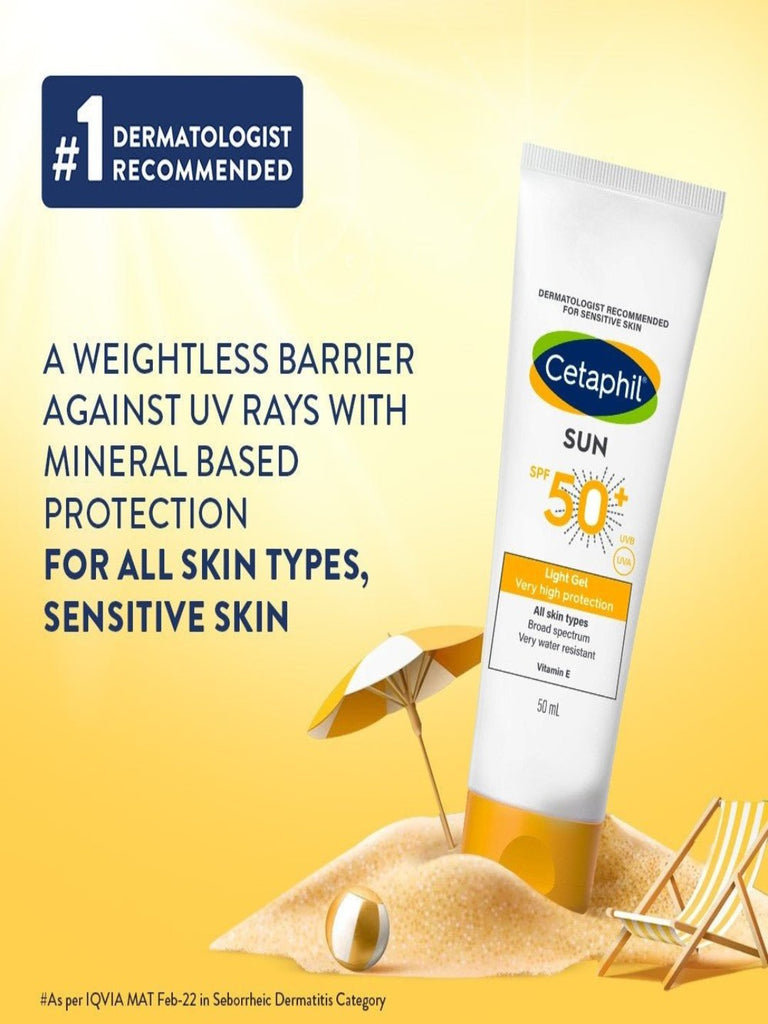 Cetaphil Sun SPF 50 Very High Protection Light Gel Front View.