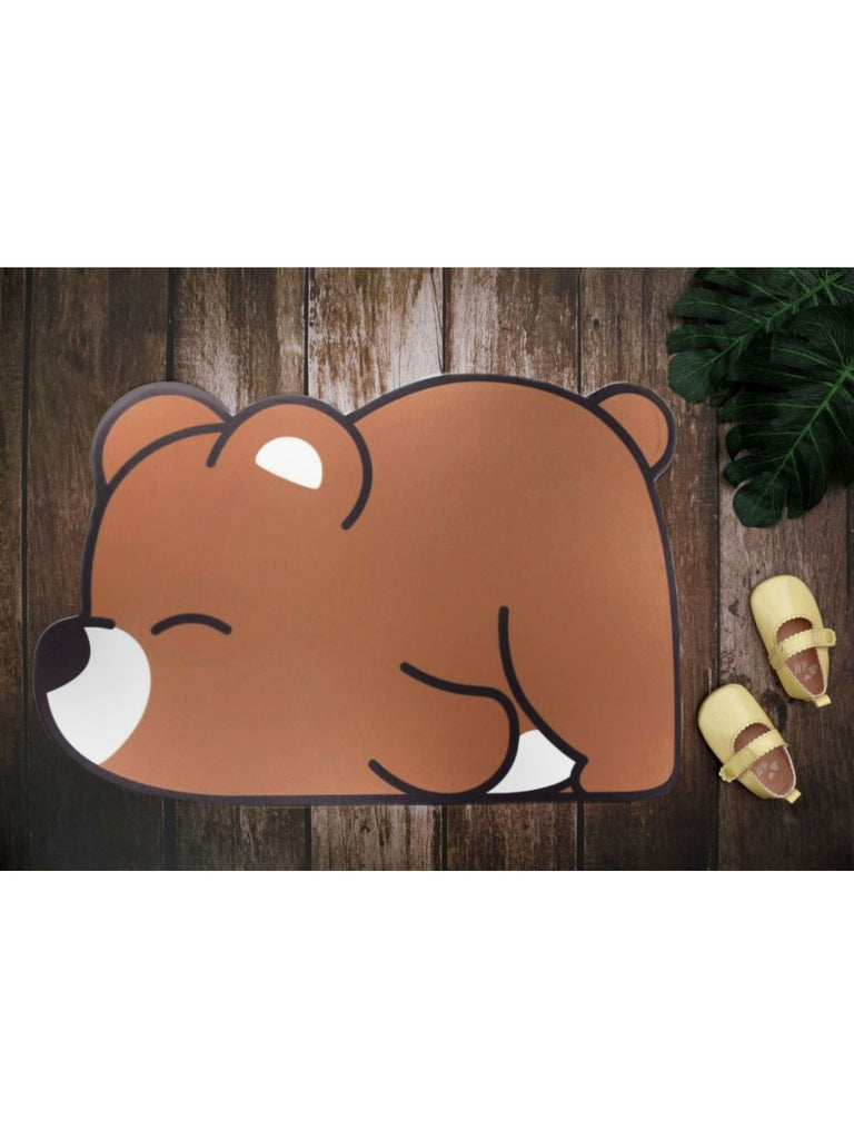 Full view of Yellow Bee's Brown Bear Door Mat, exuding charm and warmth at your doorstep