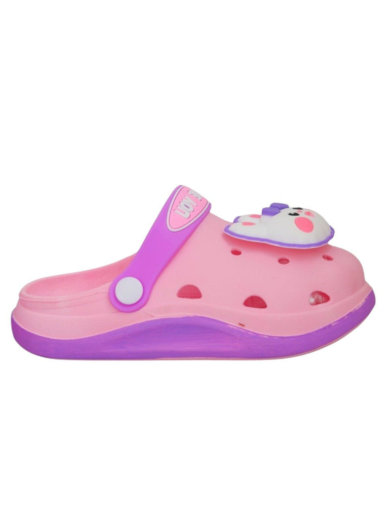 Charming Bunny Clogs for Girls-Side View