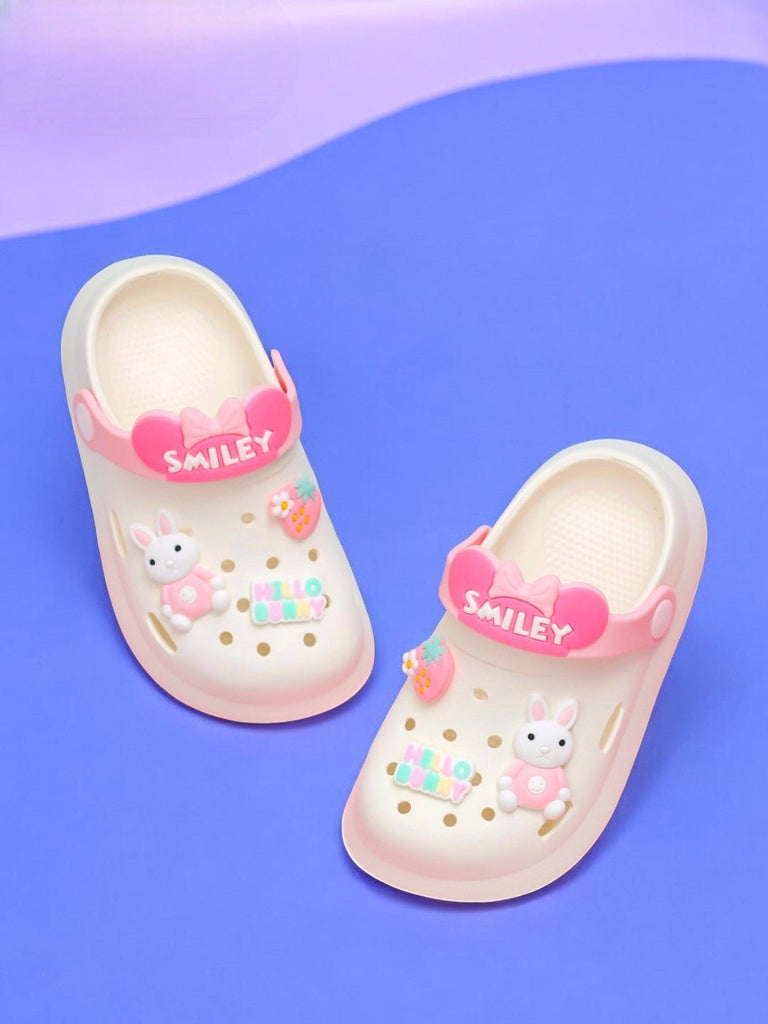 Charming Bunny Motif Clogs for Girls- Creative View