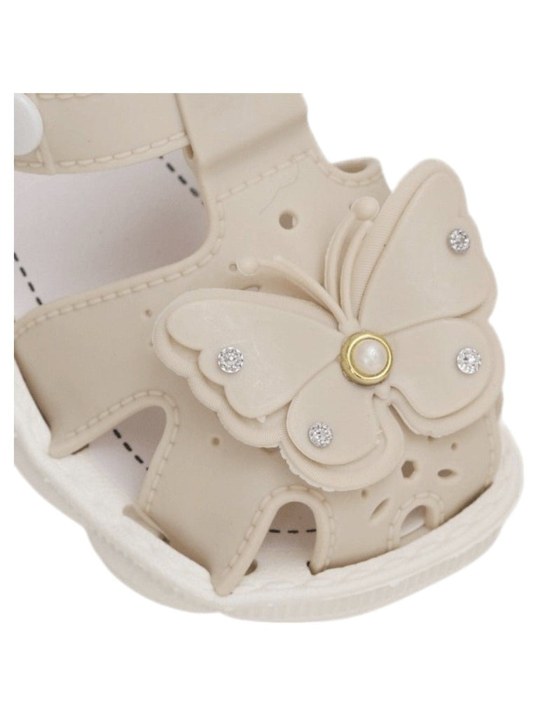 Charming Butterfly Embellished Sandals For Girls- Close up view