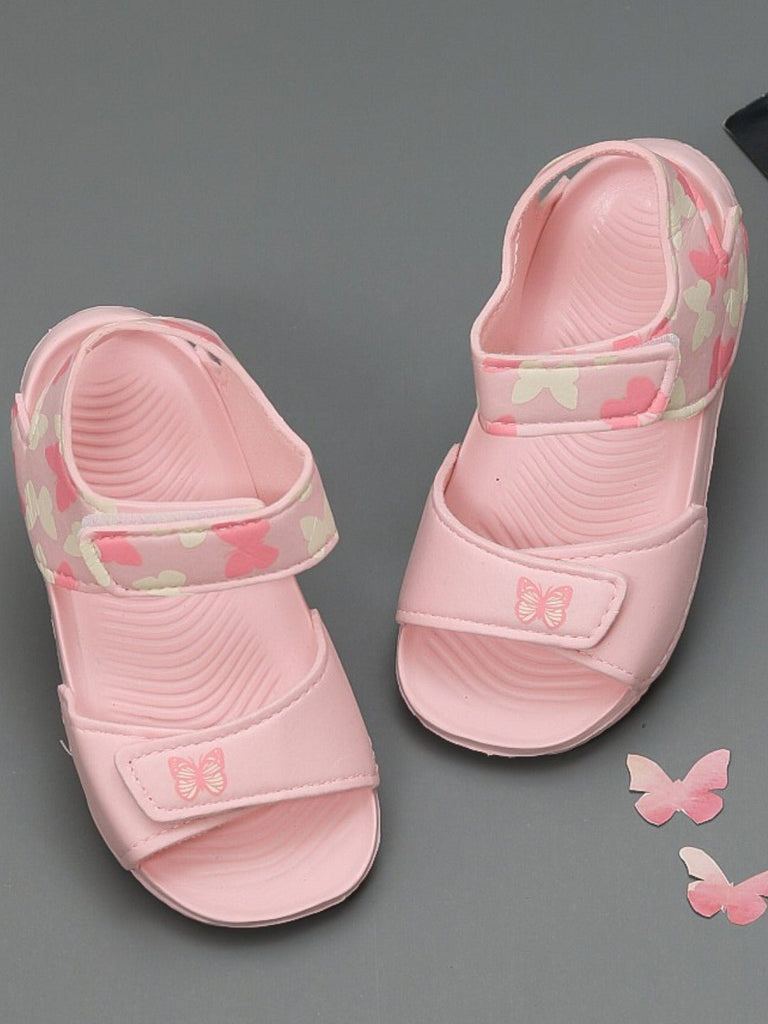 Charming Flutter Butterfly Print Sandals