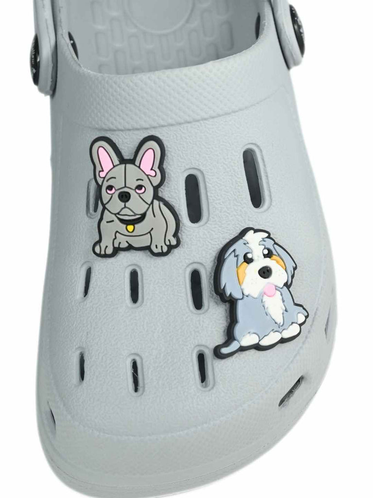 Charming_Grey_Clogs_with_Puppy_Pals_Charms_for_Boys-close up View