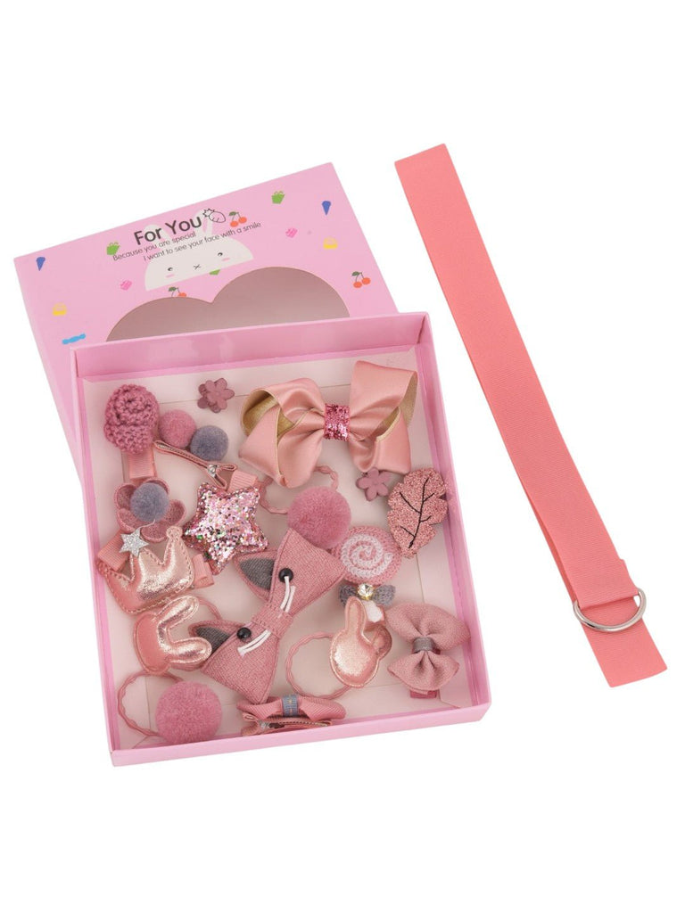 Pink Bunny and Crown Hair Clips for Girls – Part of Yellow Bee’s Premium Set