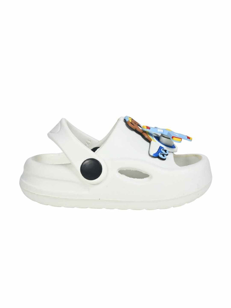Charming Pilot Bear & Plane Rotating Charms Sandals for Boys – White  Side View
