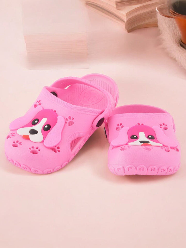 CharmingPinkPuppyClogsforGirls-Playful_ComfortableFootwearcreativeview