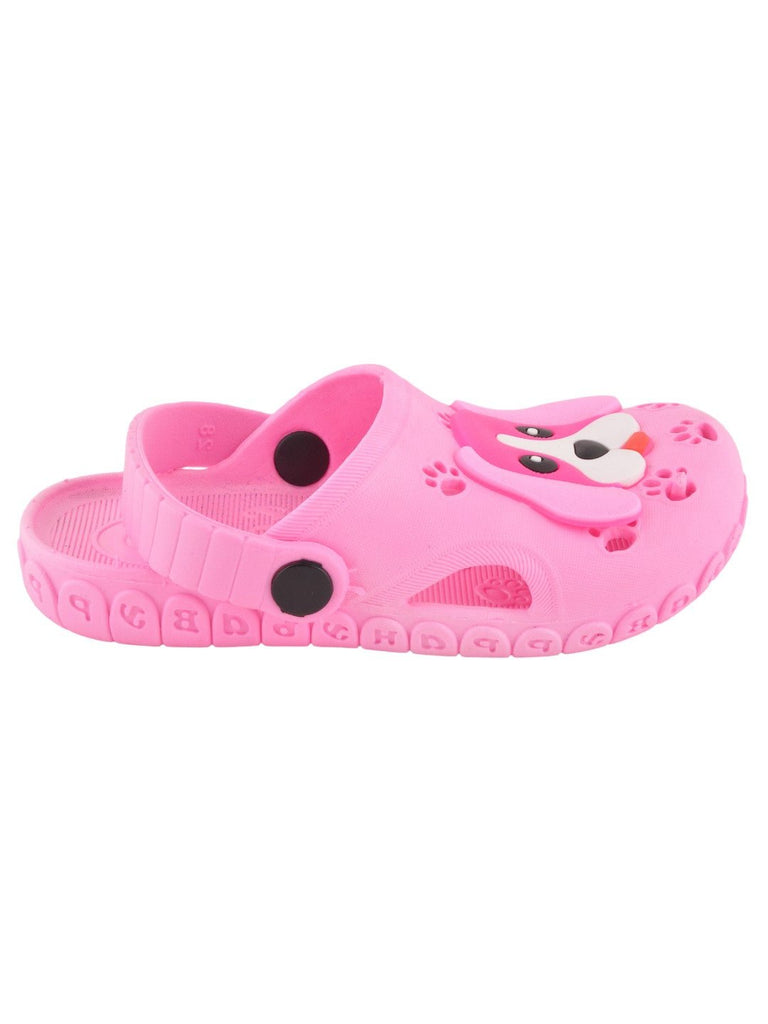 CharmingPinkPuppyClogsforGirls-Playful_ComfortableFootwearsideview