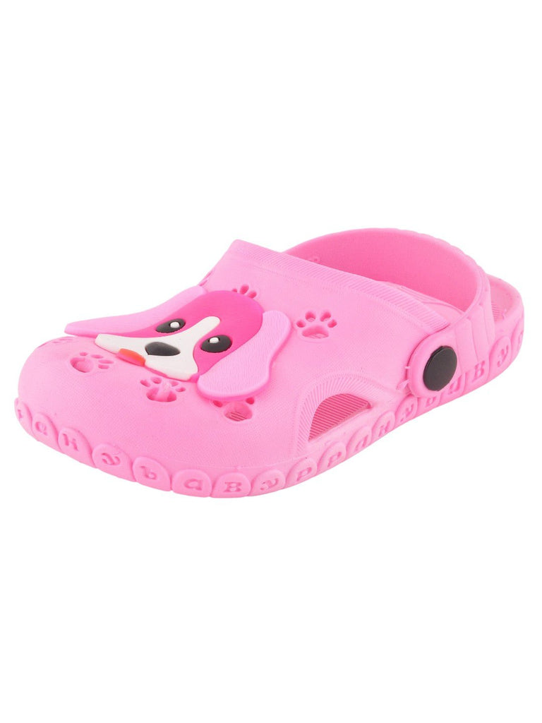 CharmingPinkPuppyClogsforGirls-Playful_ComfortableFootwearangleview