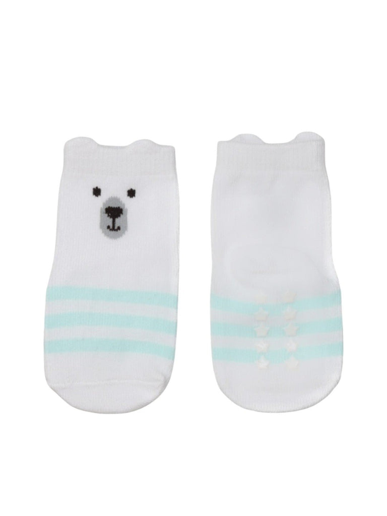 Charming Polar Bear Socks Set for Boys- Full Front & Back View