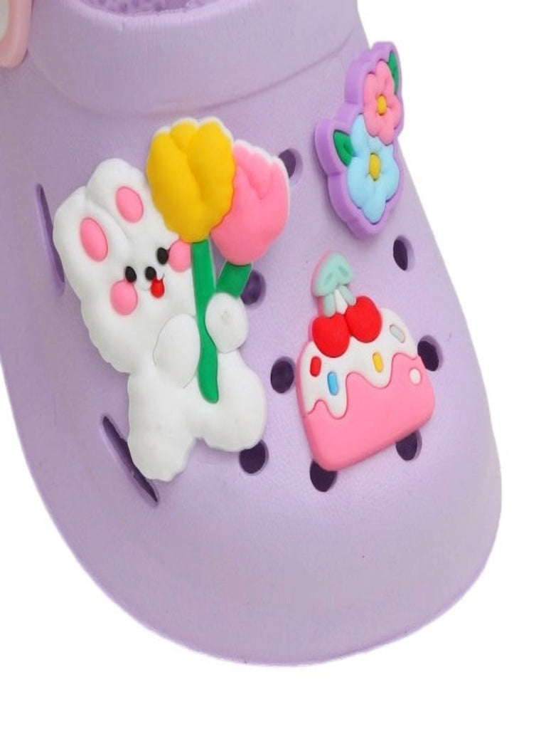 CharmingPurpleClogswithPlayfulSweetTreatsandFloralCharmsforKids-Zoomimage