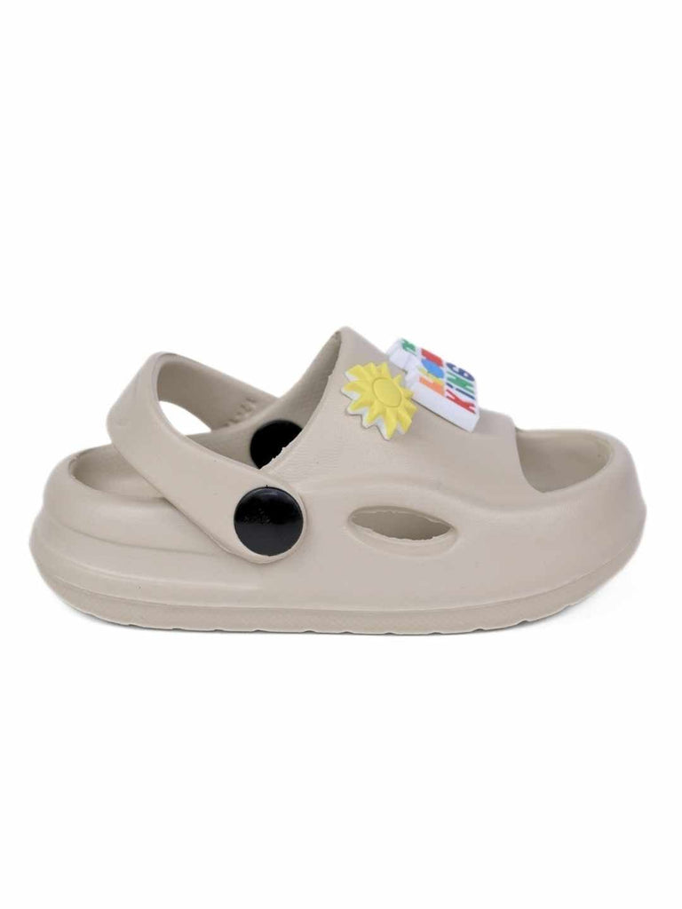 Charming Simba with Sun & Logo Charms Sandals for Boys – Beige - Side View