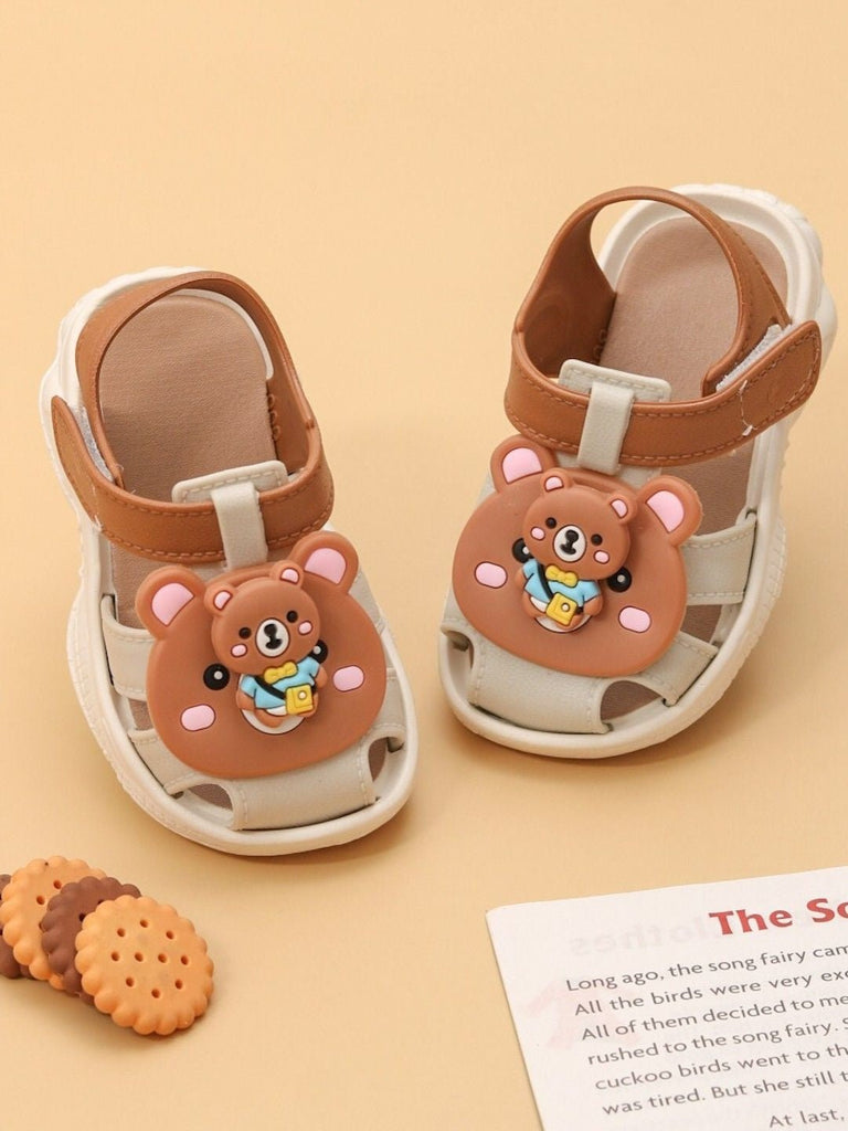 Yellow Bee Charming Teddy Bear Sandals For Boys - Creative View