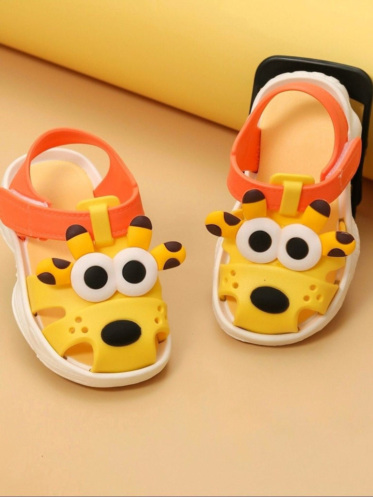 Yellow Bee Charming Tiger Themed Sandals For Boys - Creative View