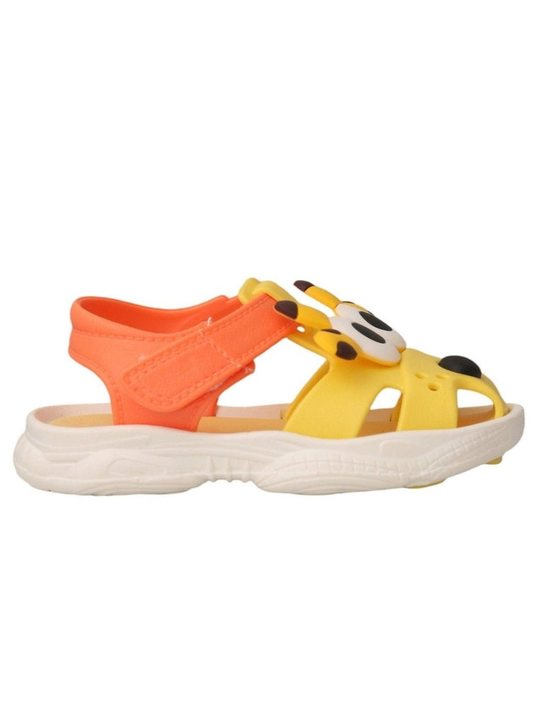 Yellow Bee Charming Tiger Themed Sandals For Boys - Side View