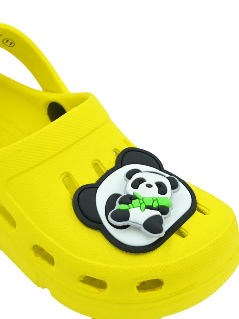 CheerfulandEye-CatchingPanda_BambooCharmsClogsforBoys-Yellow-CloseUpView-1