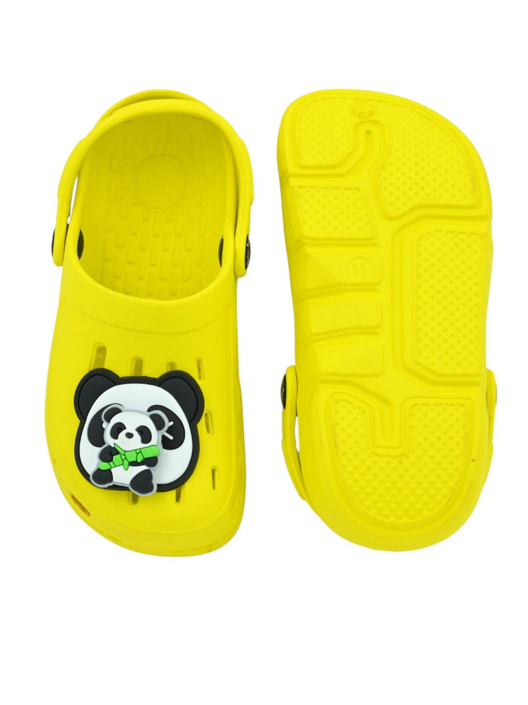CheerfulandEye-CatchingPanda_BambooCharmsClogsforBoys-Yellow-Front_BackView-1