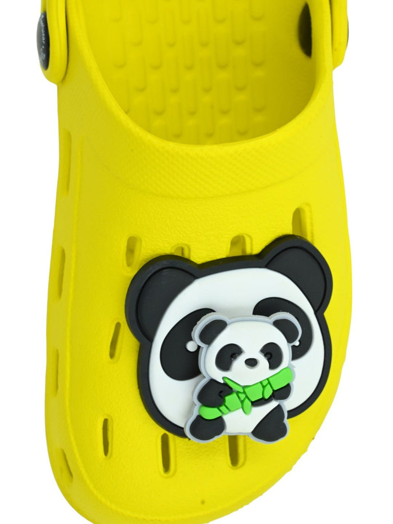 CheerfulandEye-CatchingPanda_BambooCharmsClogsforBoys-Yellow-FrontView-1