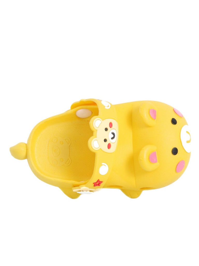 Cheerful Bear Buddies Clogs - Sunny Steps for Happy Tots-Top View