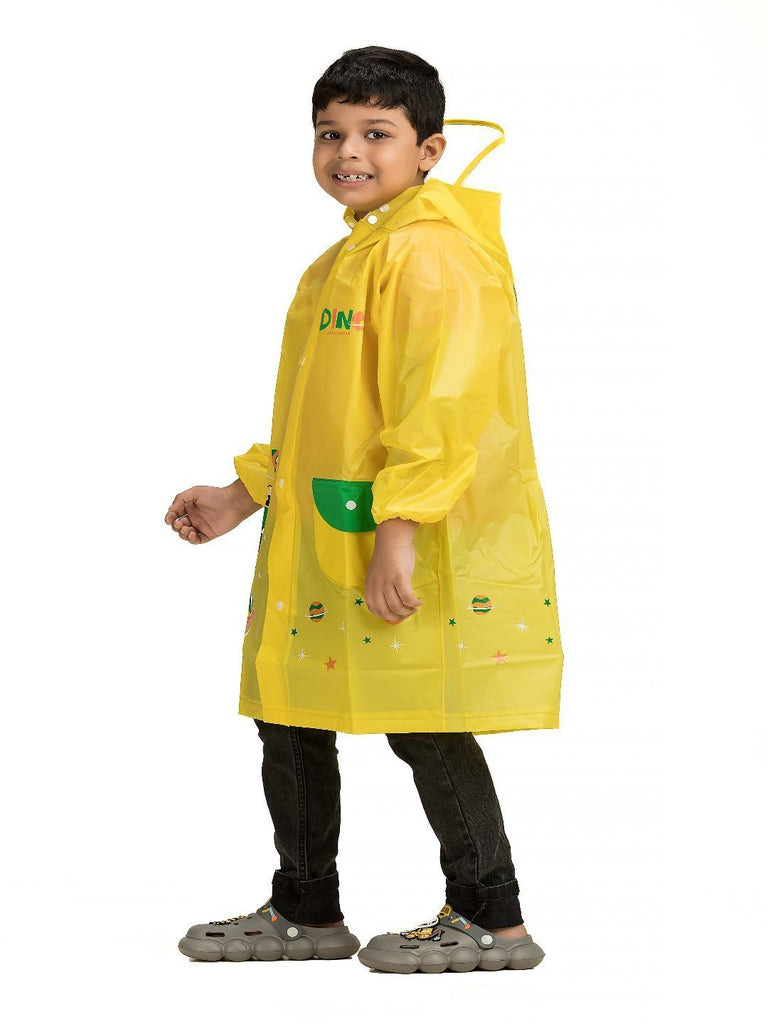 cheerful-dinosaur-themed-waterproof-raincoat-for-boys-in-vibrant-yellow-Angle View