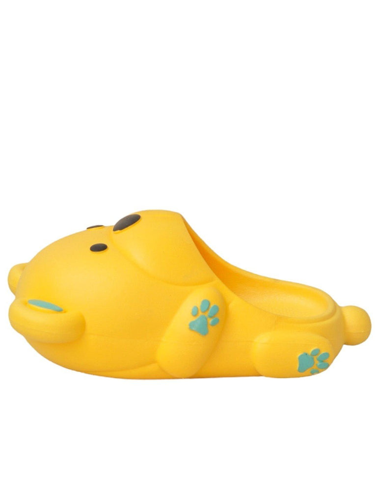 Side view of Yellow Bee Cheerful Sunny Bear Slides for Boys depicting the full side design and structure.