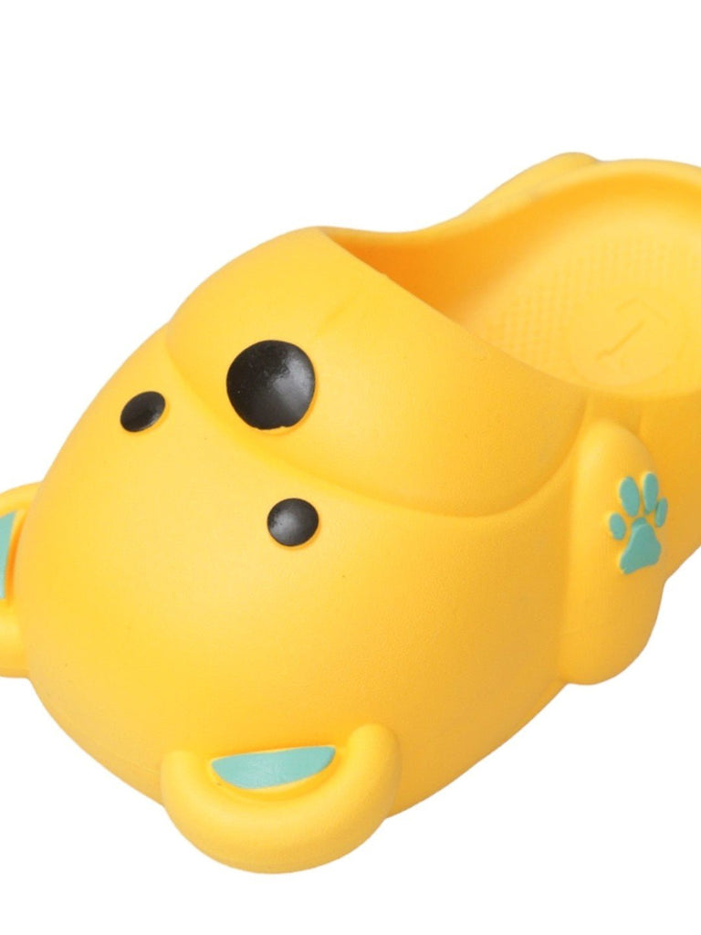 Detailed view of Yellow Bee Cheerful Sunny Bear Slides for Boys focusing on artistic design elements.