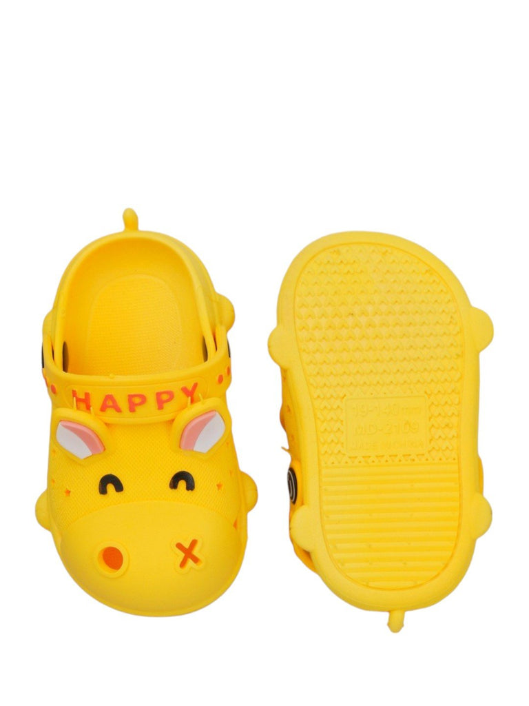 Cheerful_Yellow_Animal-Themed_Clogs_for_Girls-_Front &_Back