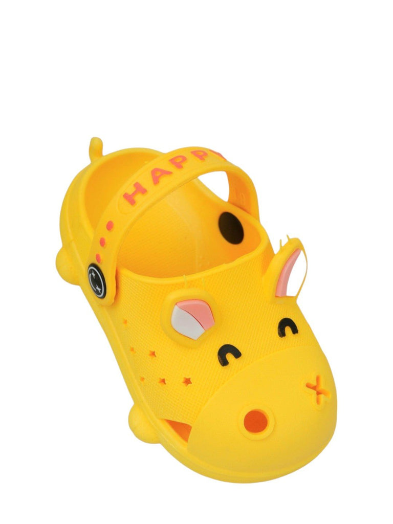 Cheerful_Yellow_Animal-Themed_Clogs_for_Girls-Side_angle_View