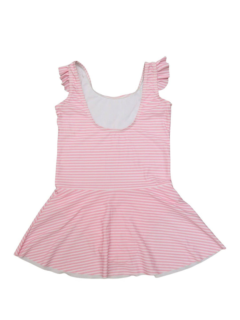 Chic Flamingo Fantasy Pink One-Piece Swimsuit for Women-Back View