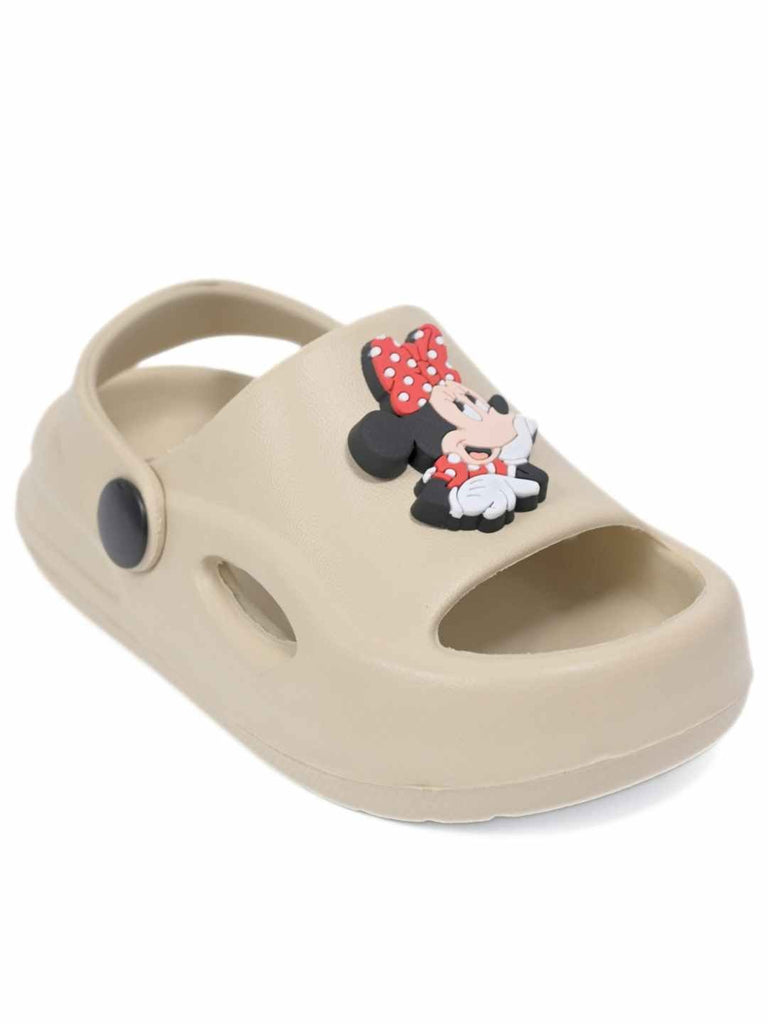Classic & Adorable Minnie Mouse Sandals for Girls – Beige-Angle View