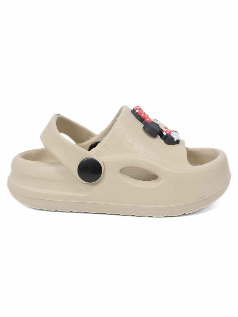 Classic & Adorable Minnie Mouse Sandals for Girls – Beige-Side View