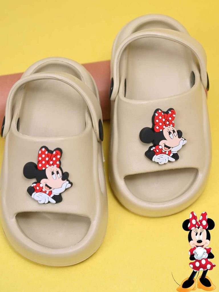 Classic & Adorable Minnie Mouse Sandals for Girls – Beige-Creative View