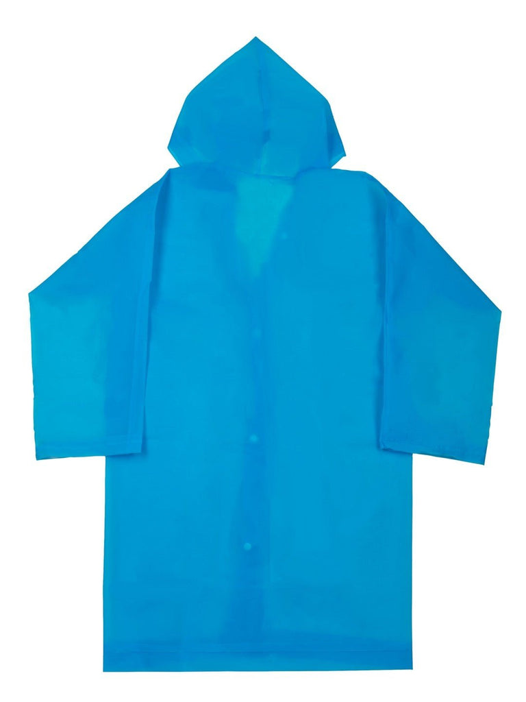 yellow bee classic solid blue waterproof boys hood front view.