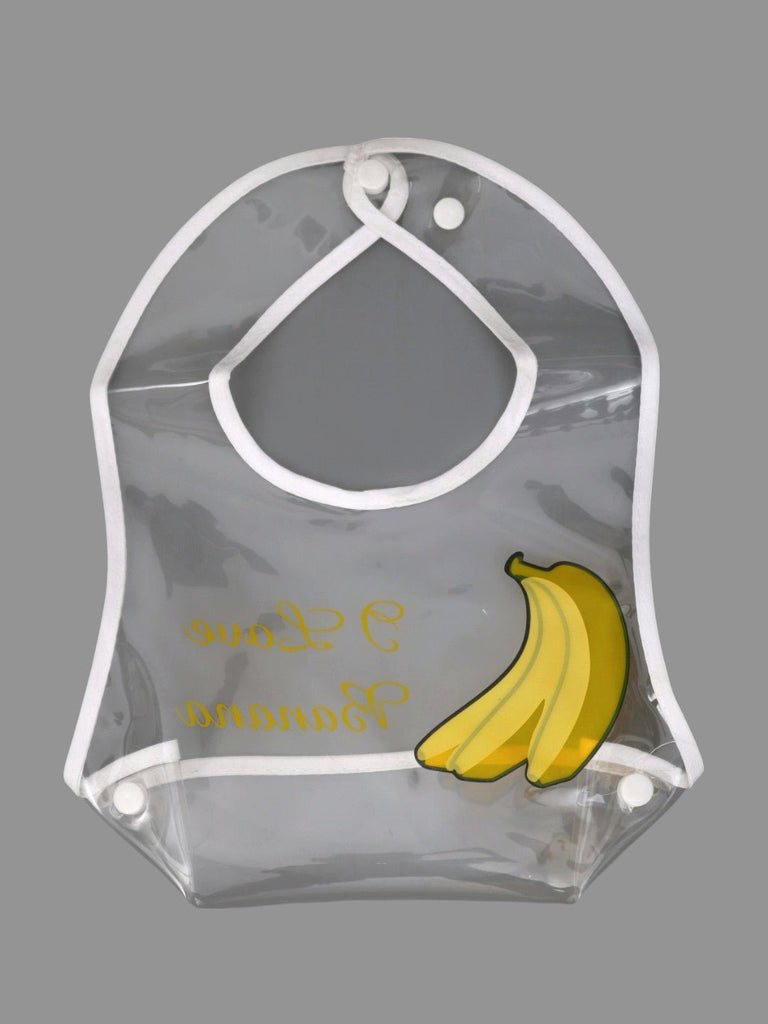 ClearWaterproofBabyBibwithBananaPrintandCatchPocket_LoveBananaDesignBackView