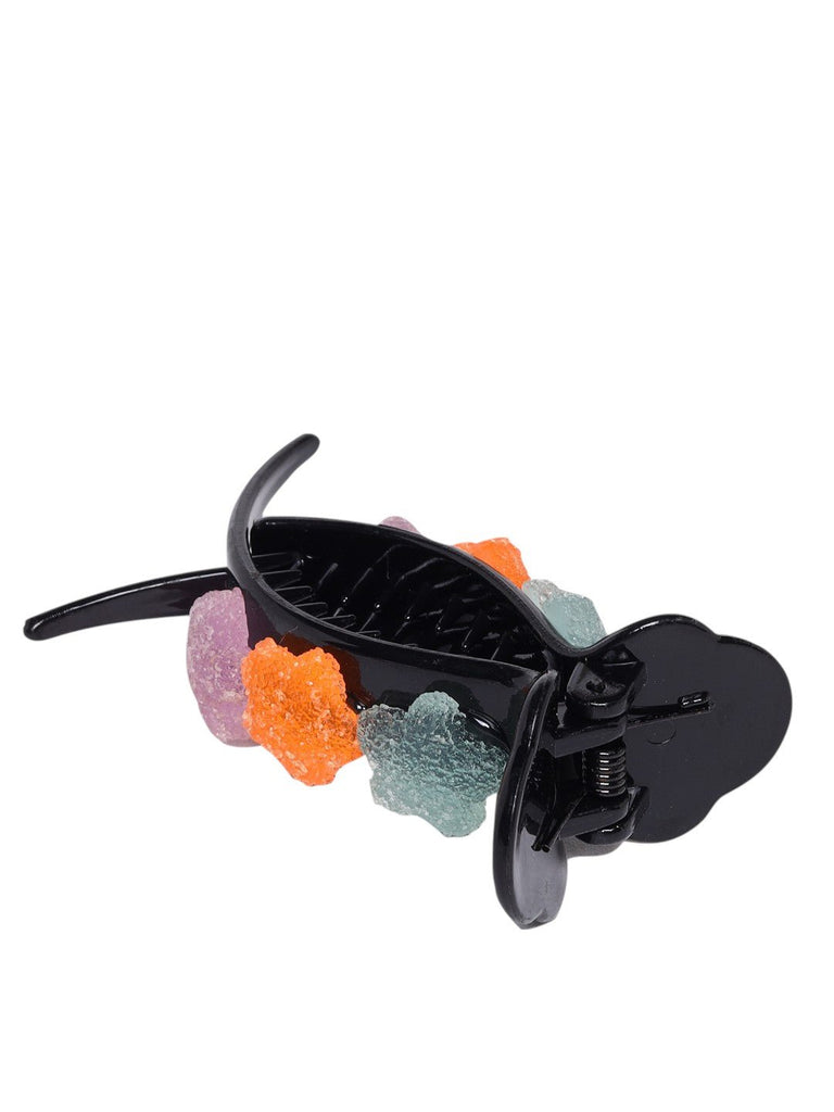 BlackHairClawClipwithVibrantTexturedStarDetails_Multifullview..