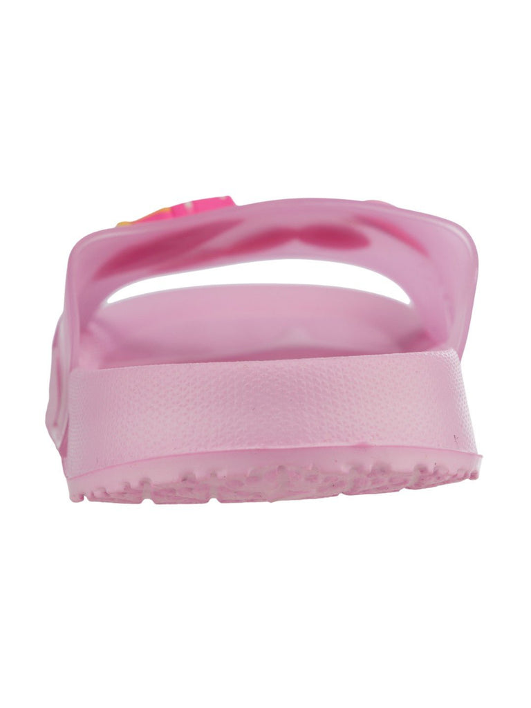 Comfy & Colorful Strawberry, Heart Candy & Purse Charms Slides for Girls- Pink-Back View