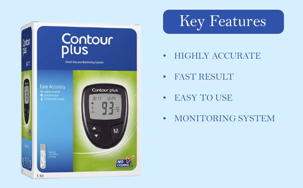 Key features of the Contour Plus Elite Blood Glucose Monitoring System with Bluetooth