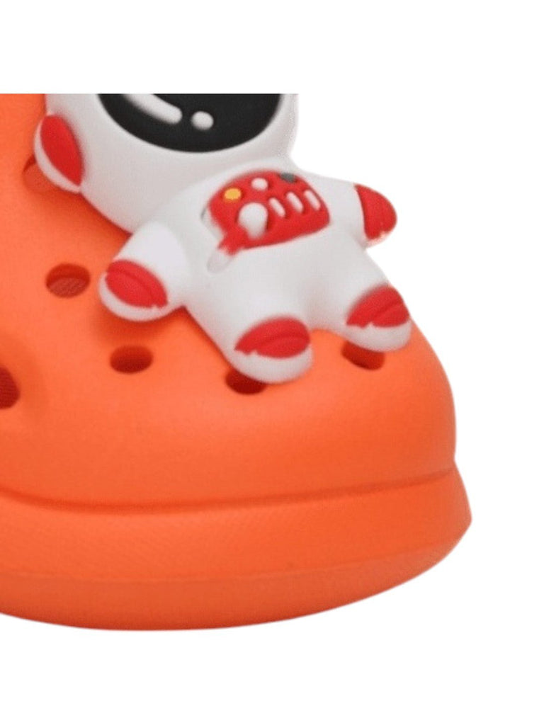 Cosmic Adventure Astronaut Motif Clogs for Boys-Close up view