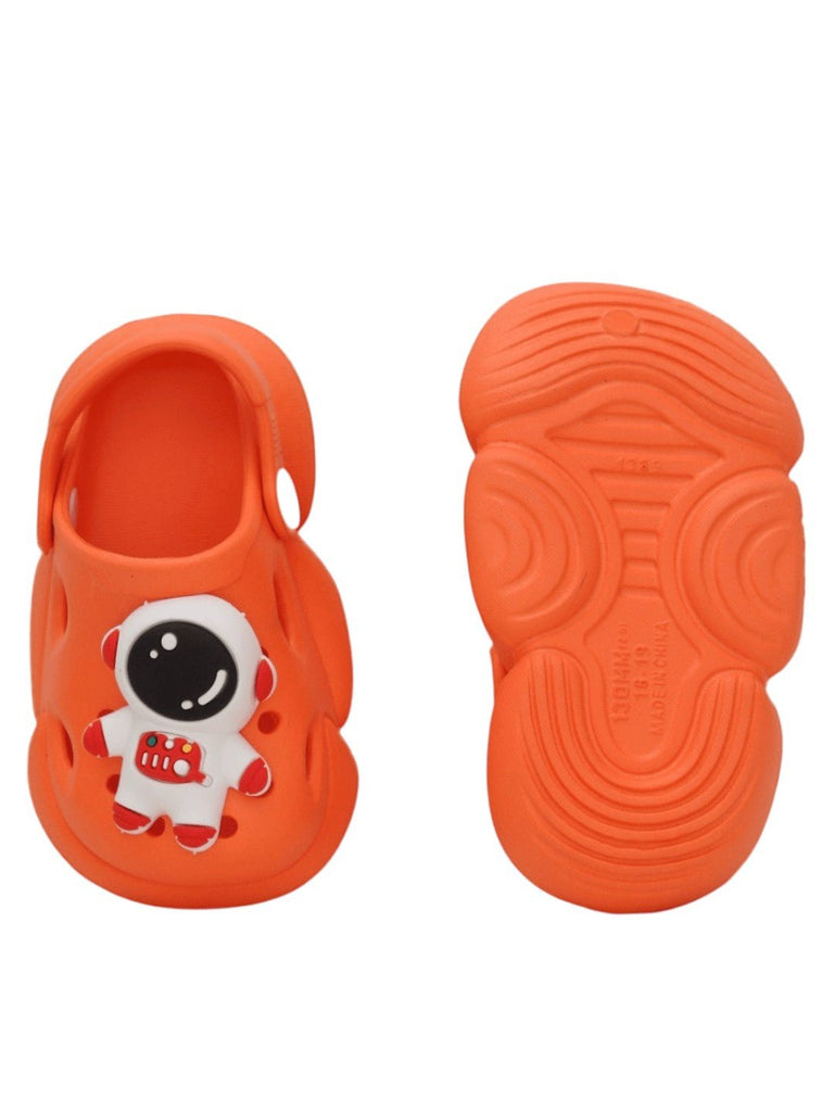 Cosmic Adventure Astronaut Motif Clogs for Boys-Front & Back View