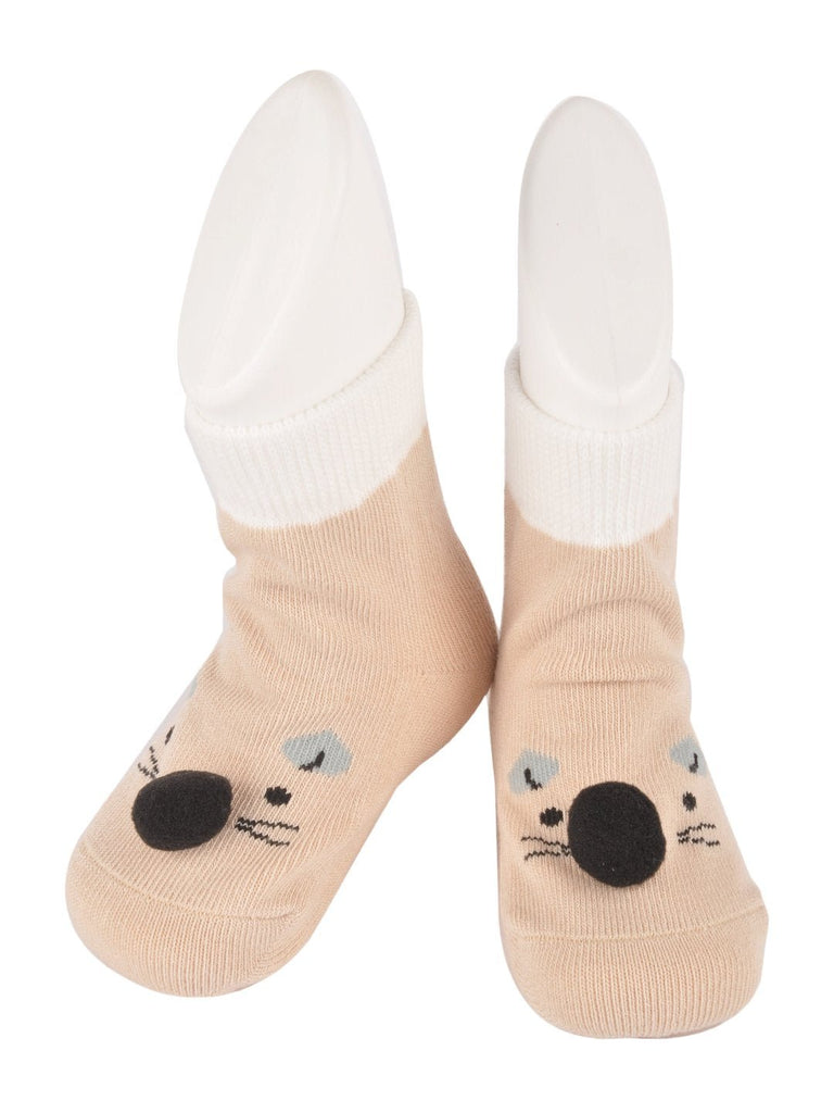 CottonCharmingBabySocksWithCuteBearFaceDesignForBoysCraetiveview