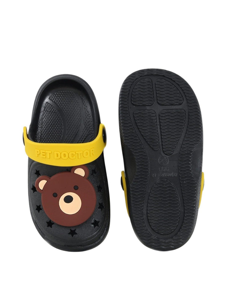 Yellow_Bee_Cozy_Cub_Bear_Motif_Clogs_for_Boys-_Front_Back_View