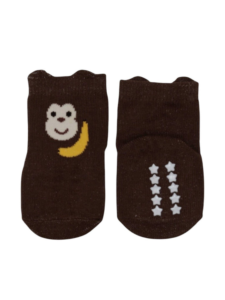 Yellow_Bee_Playful_Monkey_Socks_Combo_for_Boys- Front & Back View